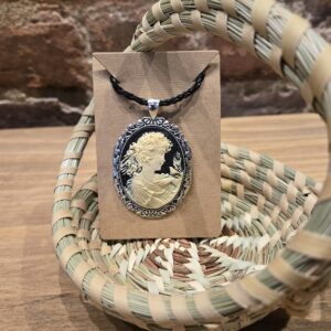 Cream On Black Figure Cameo