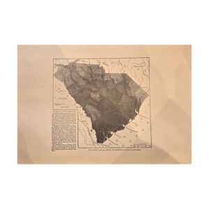 Map of South Carolina Showing Proportion Of Slaves In Each County