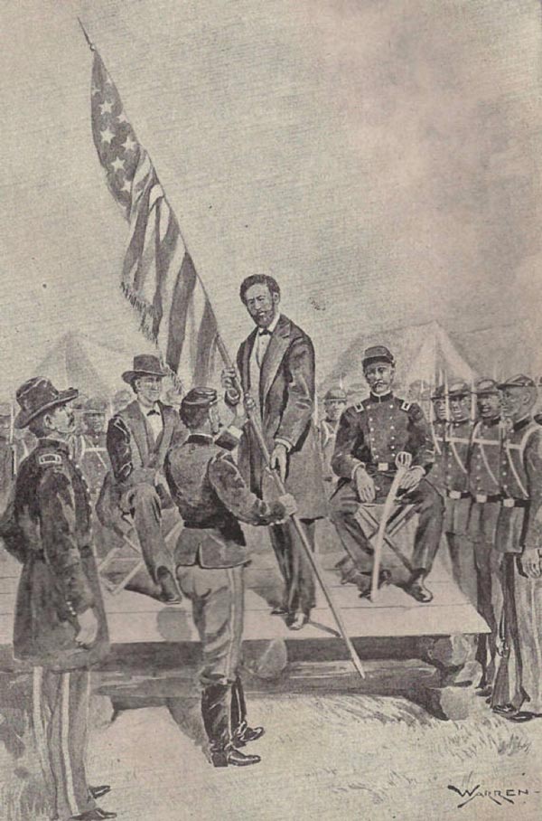 John Mercer Langston Presenting Colores To 5th USCT - Oberlin Archives